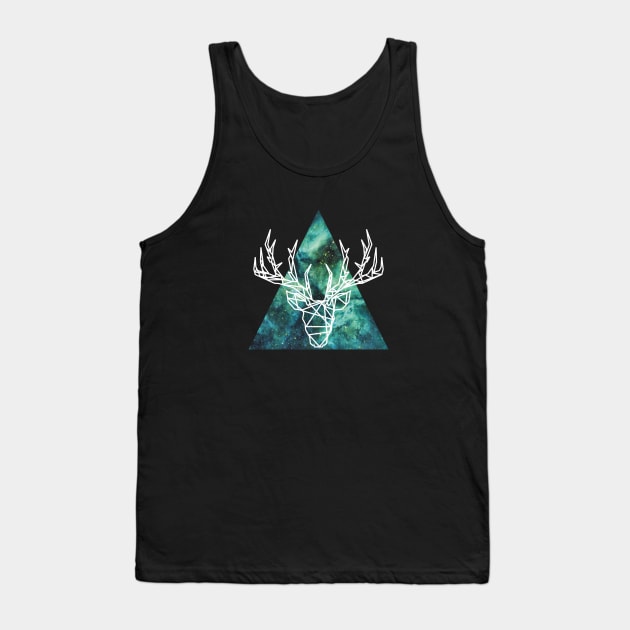 Galaxy Deer Tank Top by bolu